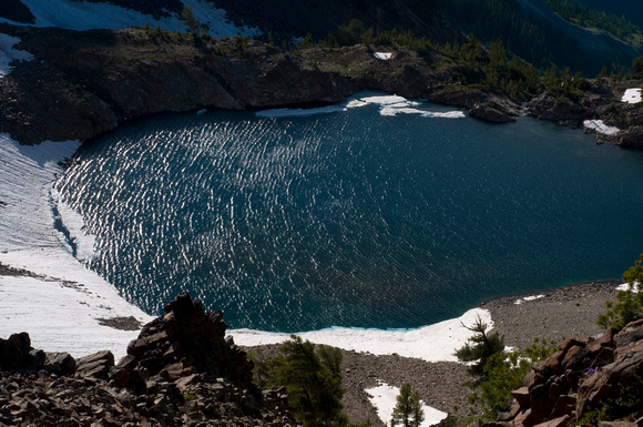 Curtis Lake, Eagle Cap Wilderness, left behind by retreating ice . . .