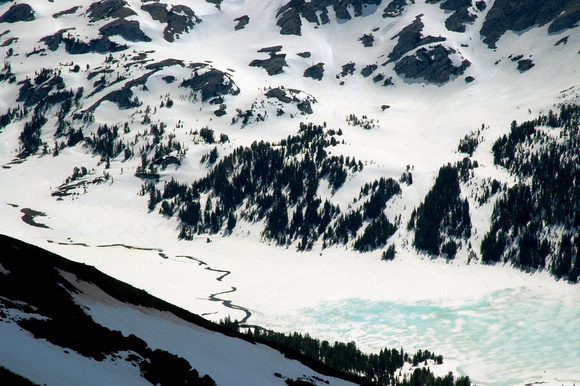 Francis Lake at 2350m, May melting
