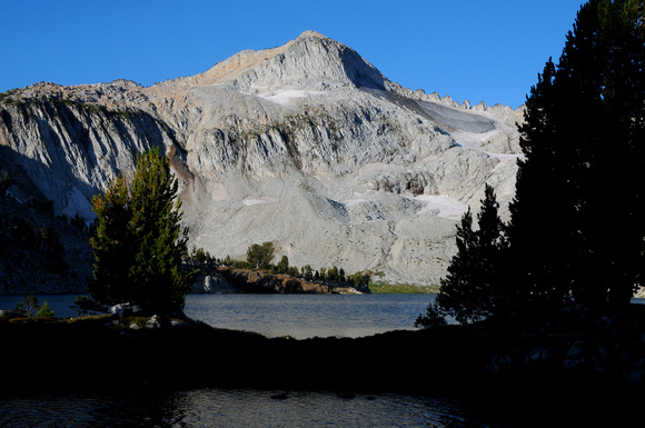 (Lost) Glacier Peak, with morning light & Whitebark Pines