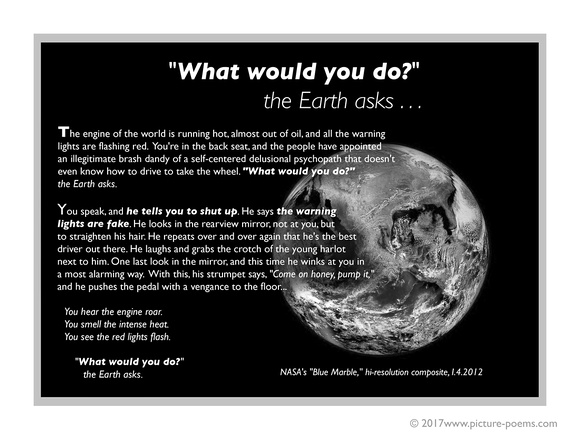 POSTER: "What would you do?" the Earth asks