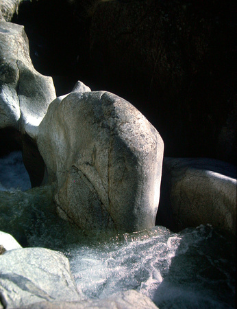 "The Leap," Granite Flowform in Glacier Stream, the Alps